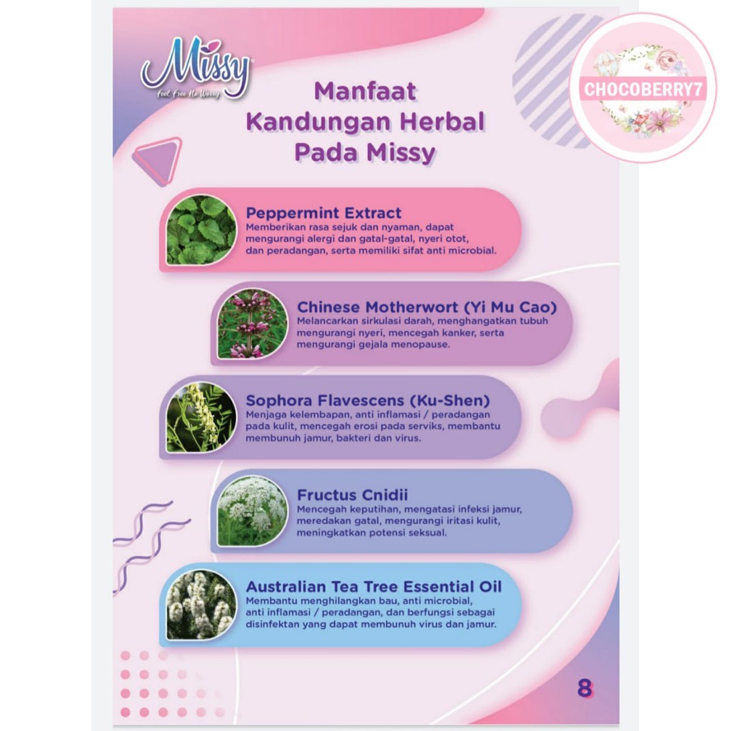 MISSY Pembalut Wanita Pads Missy Pantyliner Mini Day Night Super Night