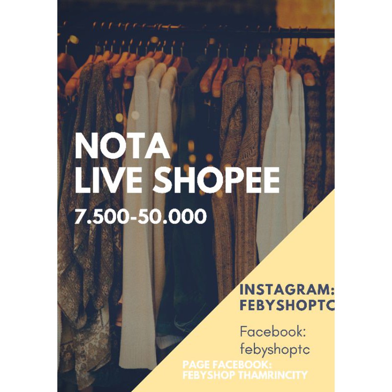 

NOTA LIVE SHOPEE 1