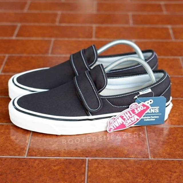 Vans slipon velcro dx 47 anaheim black white