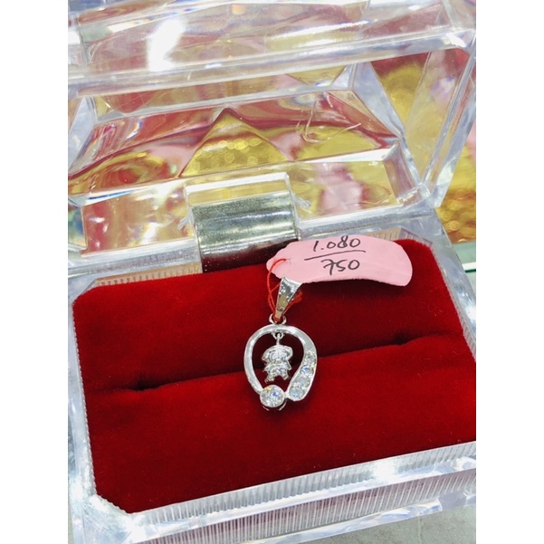 Liontin permata emas asli 750/17k