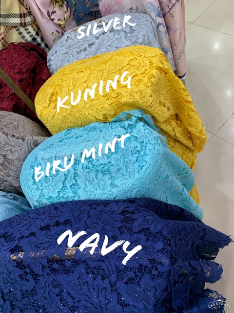 kain Brokat lace gliter