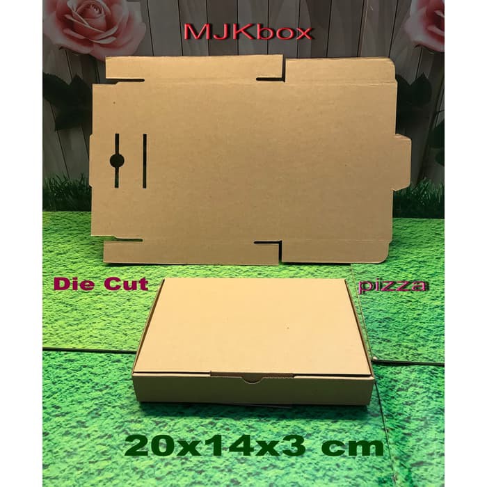 

Dijual kardus karton box uk 20x14x3 cm....Model Pizza, Baru Polos Berkualitas