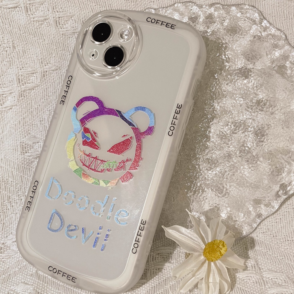 Soft Case TPU Motif Violent Bear Untuk iPhone 11 13pro 13prm 12 7Plus xs 8Plus XR 7 8 XR 11pro xs Max 12Pro