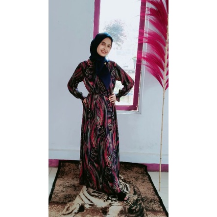 MALIKA GAMIS WANITA MUSLIMAH VISCOSE PREMIUM  DRESS  zahrana dress by M@£K@ fashion