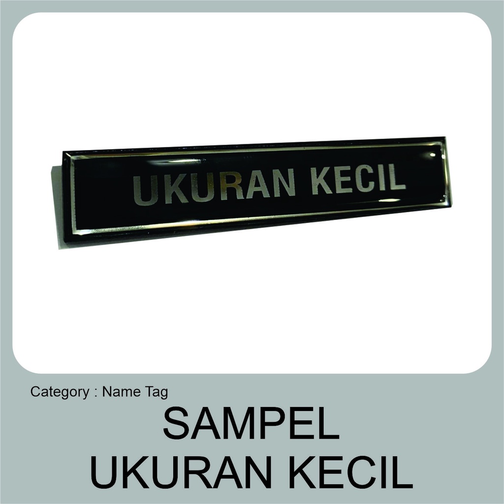 

Name Tag Akrilik Keren Cetak Custom, Cocok untuk Seragam Sampel Ukuran Kecil (HITAM-SILVER-SILVER)