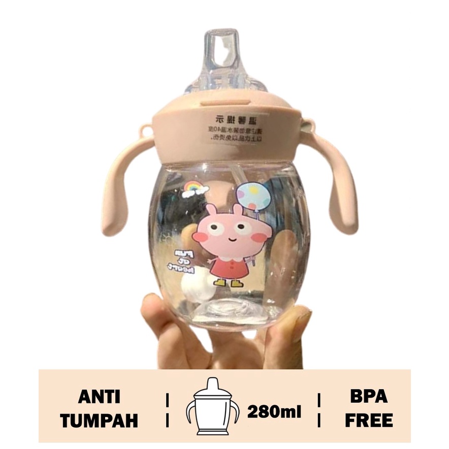 Botol Minum Anak BPA Free 280ml / Botol Minum Bayi / Baby Training Bottle