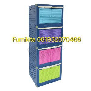 Jual LEMARI PLASTIK MINICLUB SUSUN 4 CABINET PLASTI Murah
