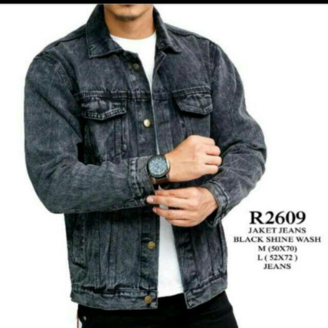 jaket jeans black wash