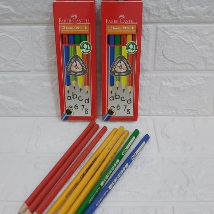 

Gaya Pensil Segitiga 2B Faber Castell 12 Junior Pencils Diskon