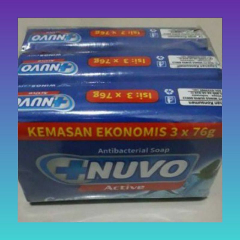 PROMO Nuvo Active Cool Sabun Mandi 76 gram x 3 pcs ( ISI 3)
