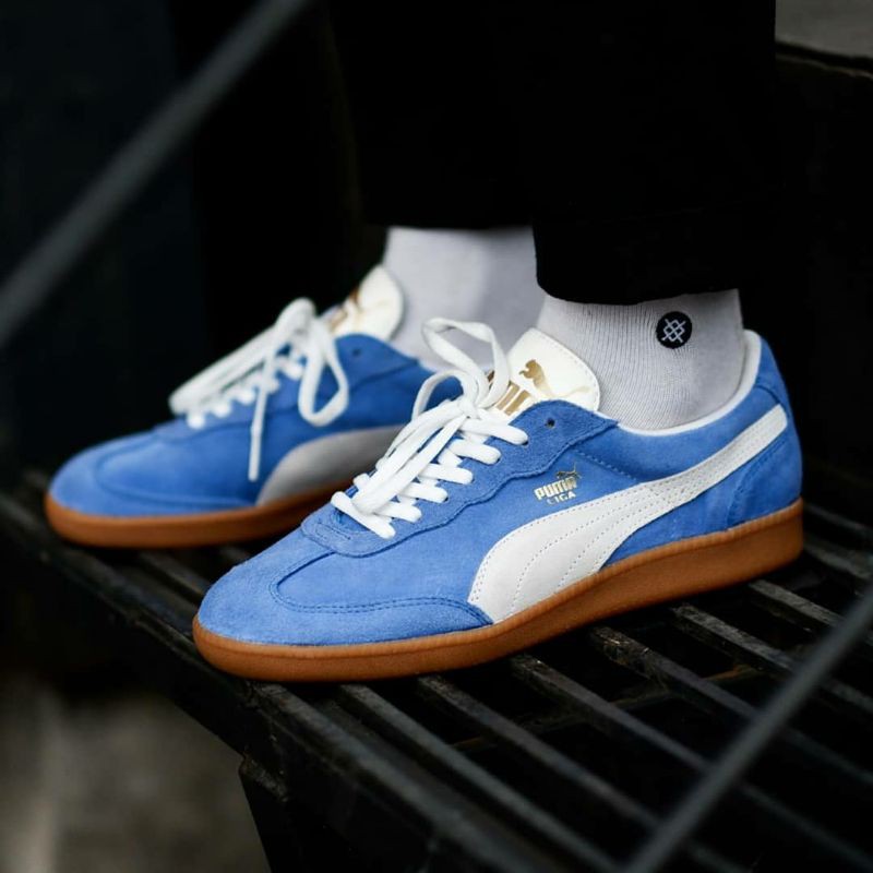 SEPATU CASUAL WANITA PRIA PUMA LIGA BLUE WHITE GUM ORIGINAL