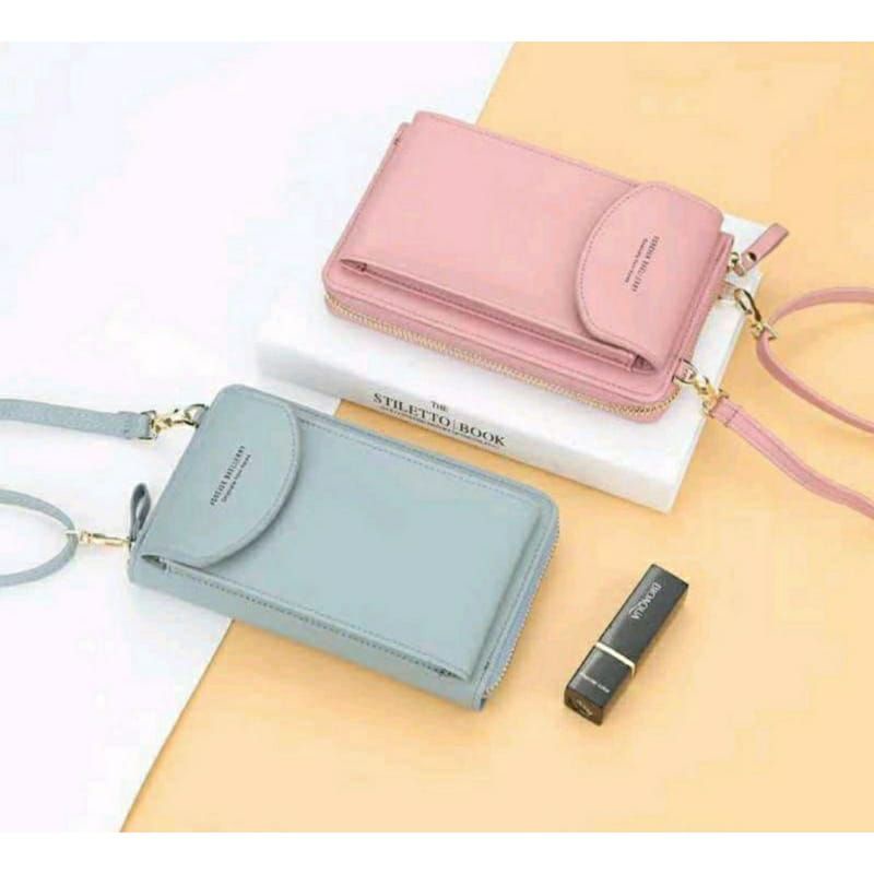 Tas Selempang Megan//Dompet Pocket Hp Wanita Bahan Minisso