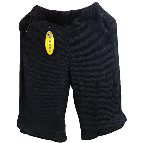 KULOT PENDEK BABAT SUPER JUMBO POLOS  /KULOT 7/8 BABAT TERBARU-hitam