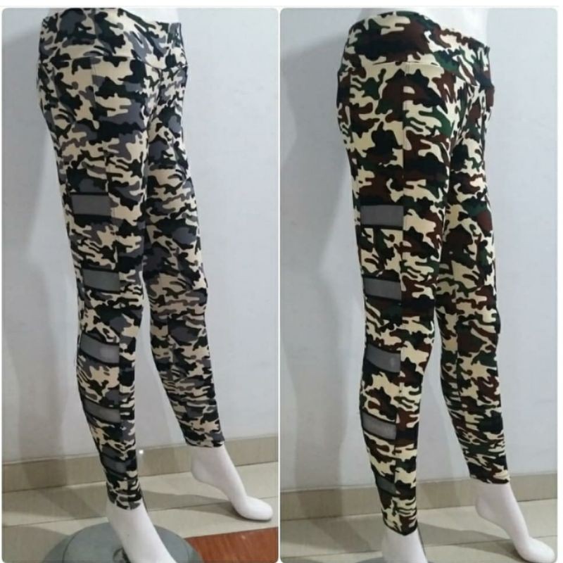 celana senam baju senam wanita baju senam celana leging melar motif loreng