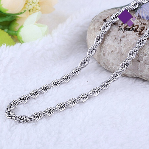 Kalung Rantai Bahan Sterling Silver 925 Untuk Pria Dan Wanita