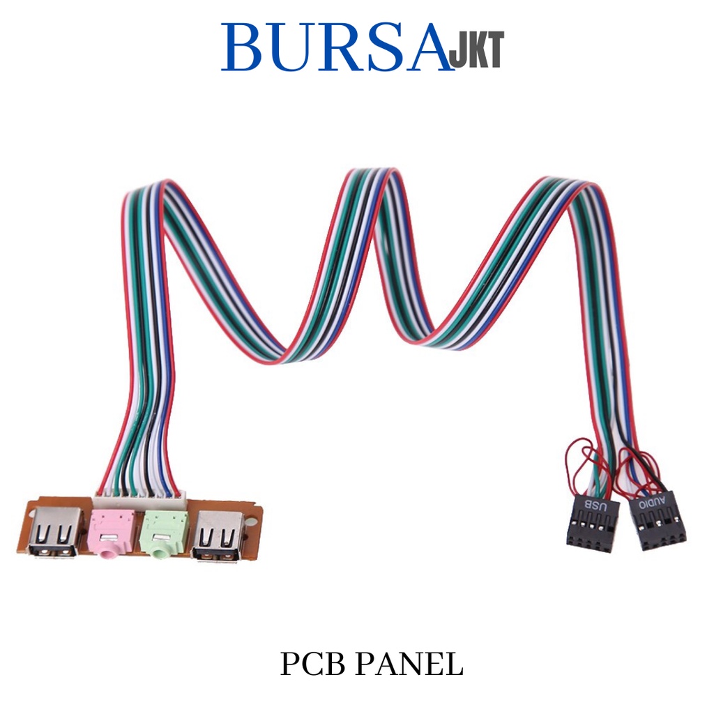 FRONT PANEL PCB USB AUX  AUDIO JACK KOMPUTER PC UKURAN 7.4 CM