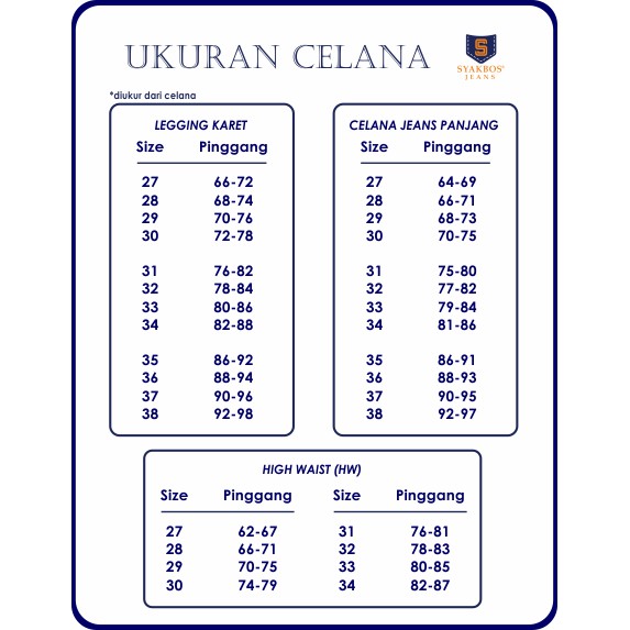 SYAKBOS Koleksi Terlaris Celana Jeans Wanita Skinny 27-34