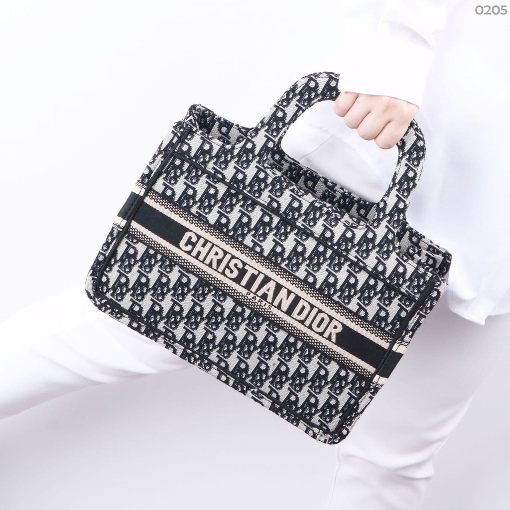 COD ❤️ Tas Wanita Medium DIOR Oblique Embroidery Book Totebag sling Premium Import handbag