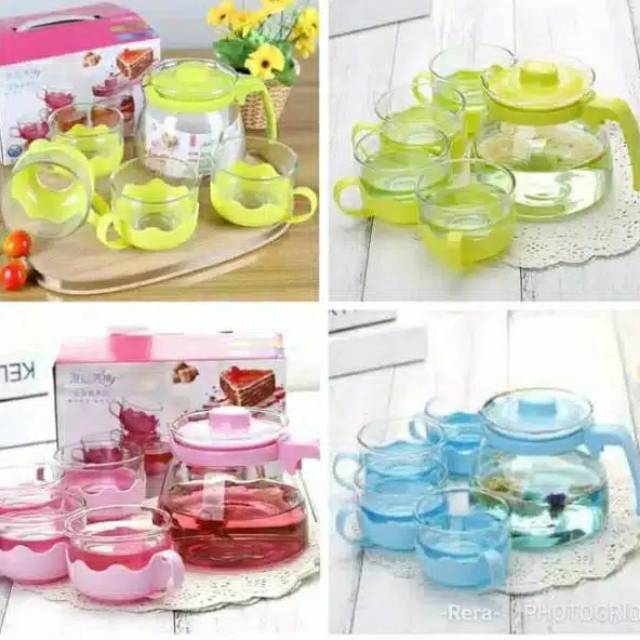 GS001| TEAPOT SET 5 in 1 SUN GLASSES / WADAH TEH