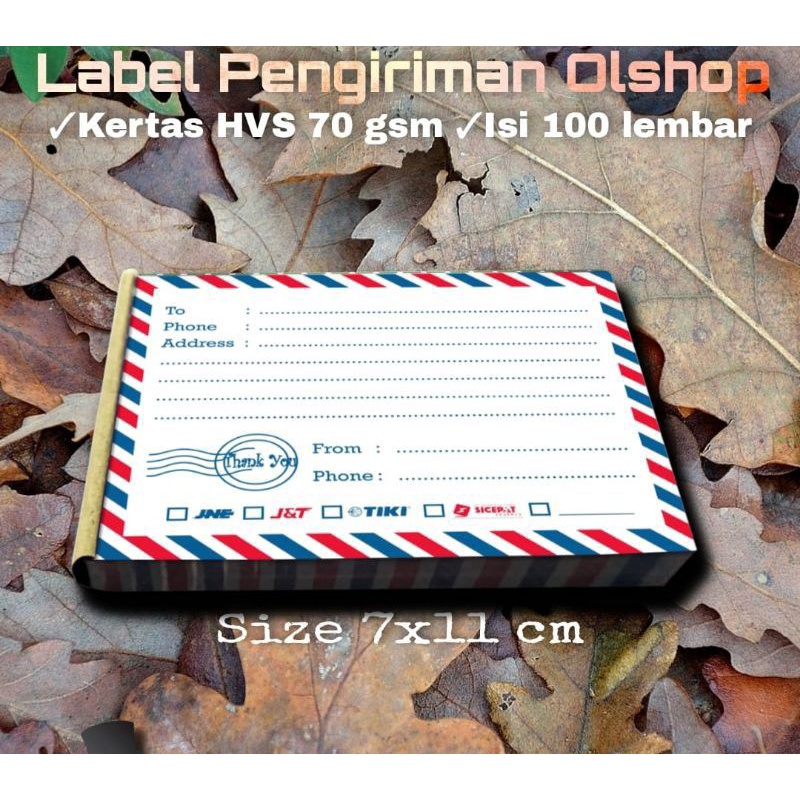 

LABEL PENGIRIMAN OLSHOP HVS ISI 100 LEMBAR/LABEL PENGIRIMAN ONLINE SHOP HVS MURAH-AMPLOP KECIL