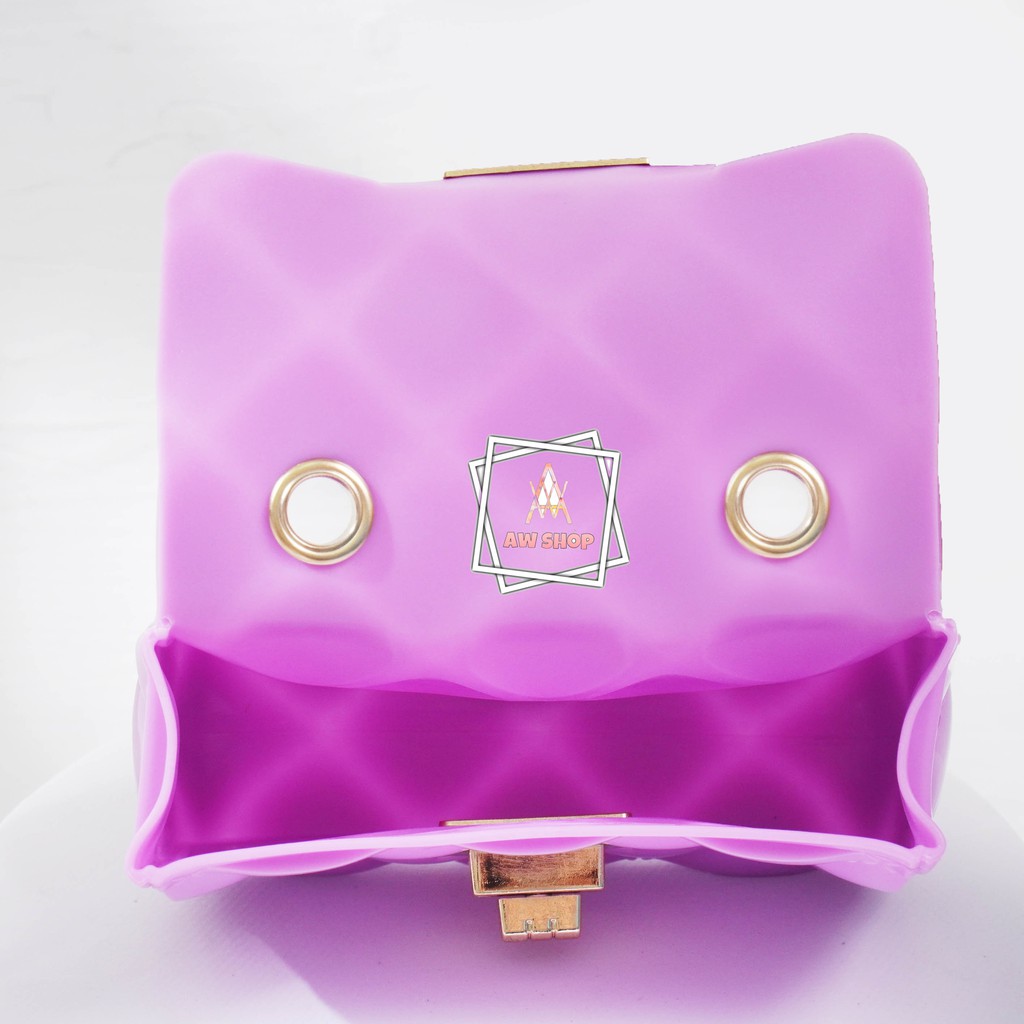 Tas Jelly Glossy Mini Kotak | Tas Jelly Mini Kotak | Tas Mini Rubber