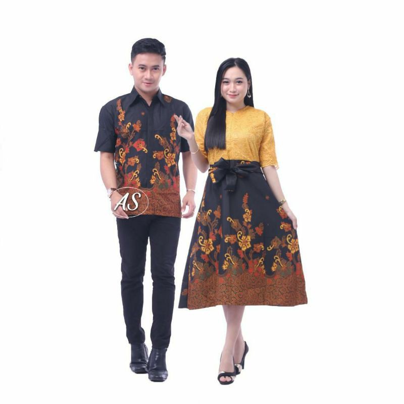 GROSIR COUPLE DRESS BROKAT BATIK COUPLE