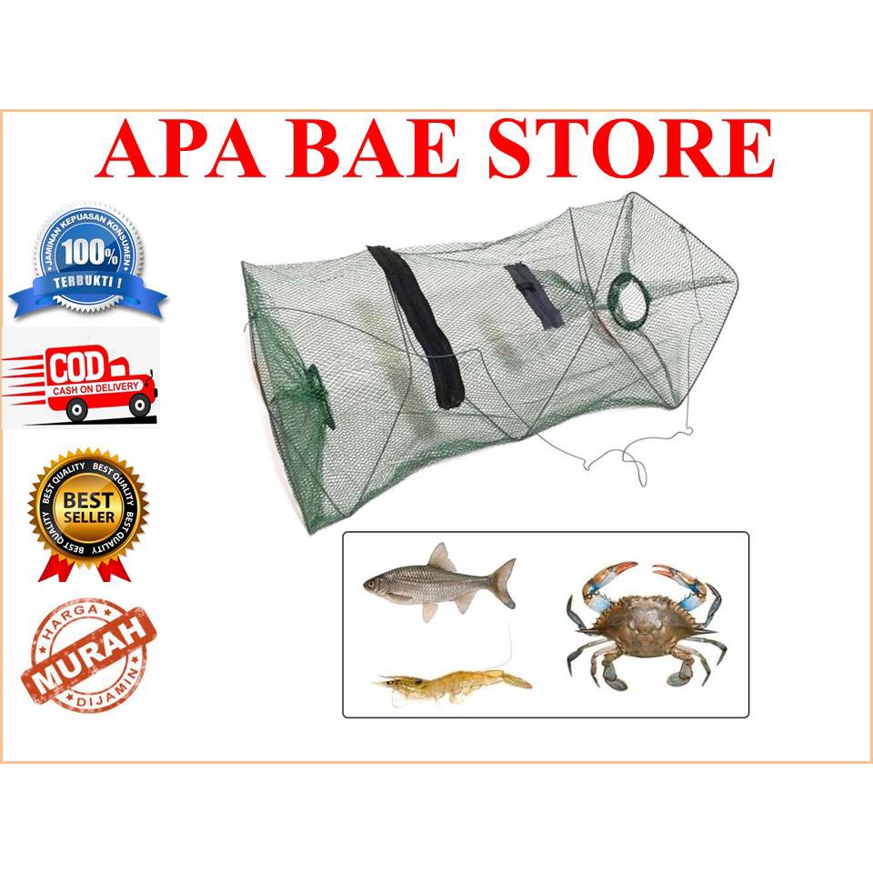 Payung Bubu Jaring Jebakan Perangkap Udang ikan Kepiting Model Payung 2 Lubang