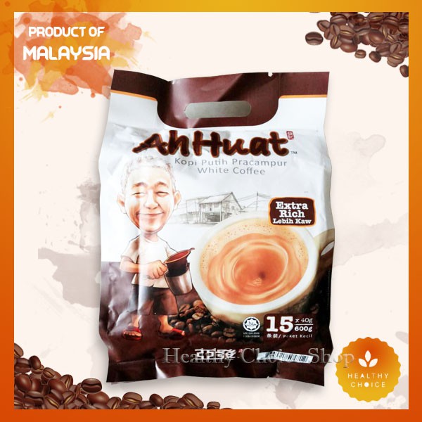 

KOPI PUTIH AH HUAT WHITE COFFEE EXTRA RICH LEBIH KAW ORIGINAL ISI 15 IMPORT MALAYSIA