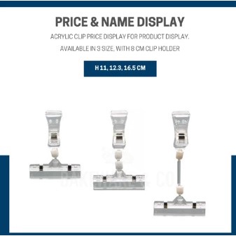 

Acrylic Sign Price Card Holder Display Clip Price Tag Stand