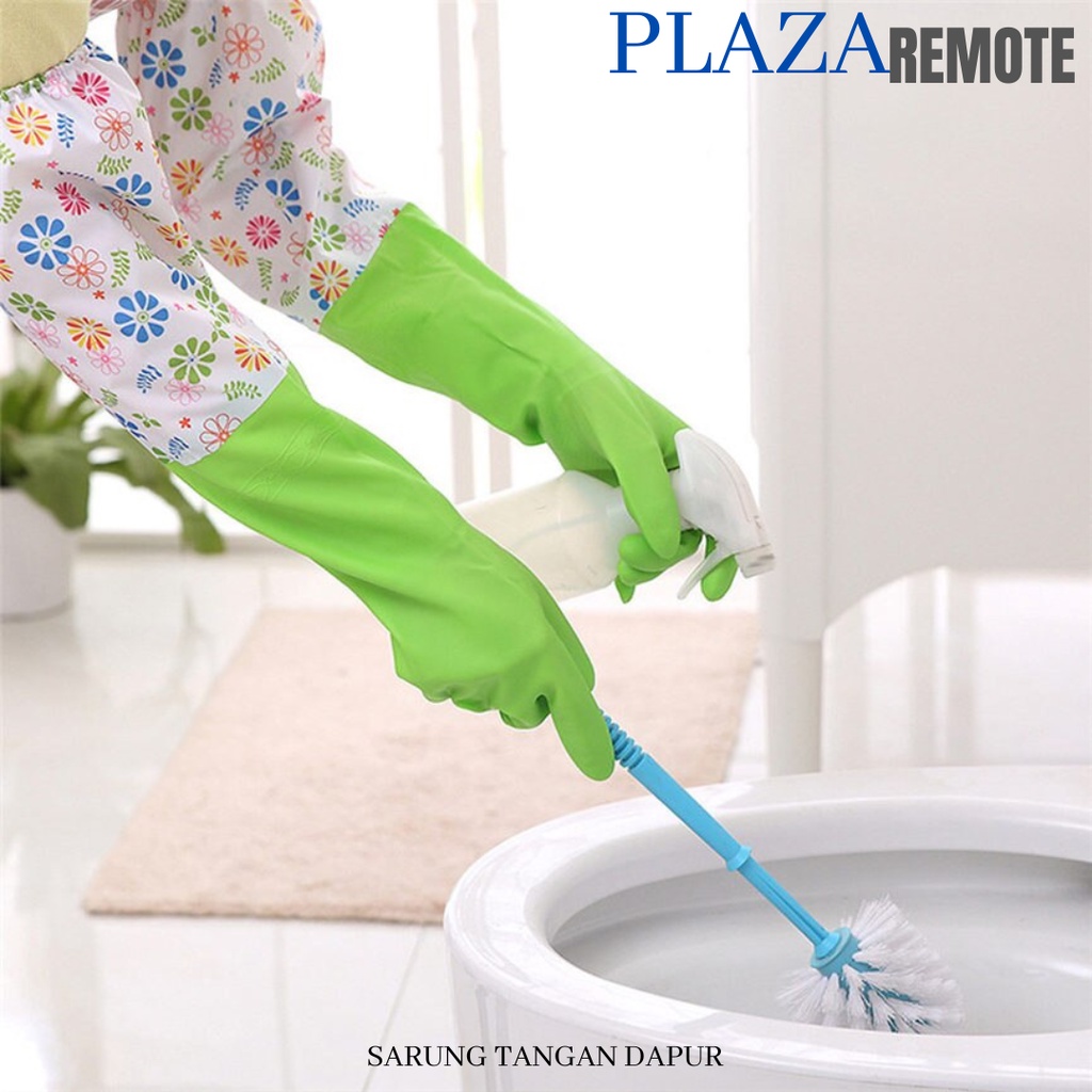 SARUNG TANGAN PANJANG 48 CM KARET LATEX CUCI PIRING PERKERJAAN DAPUR RUMAH TANGGA KOREA