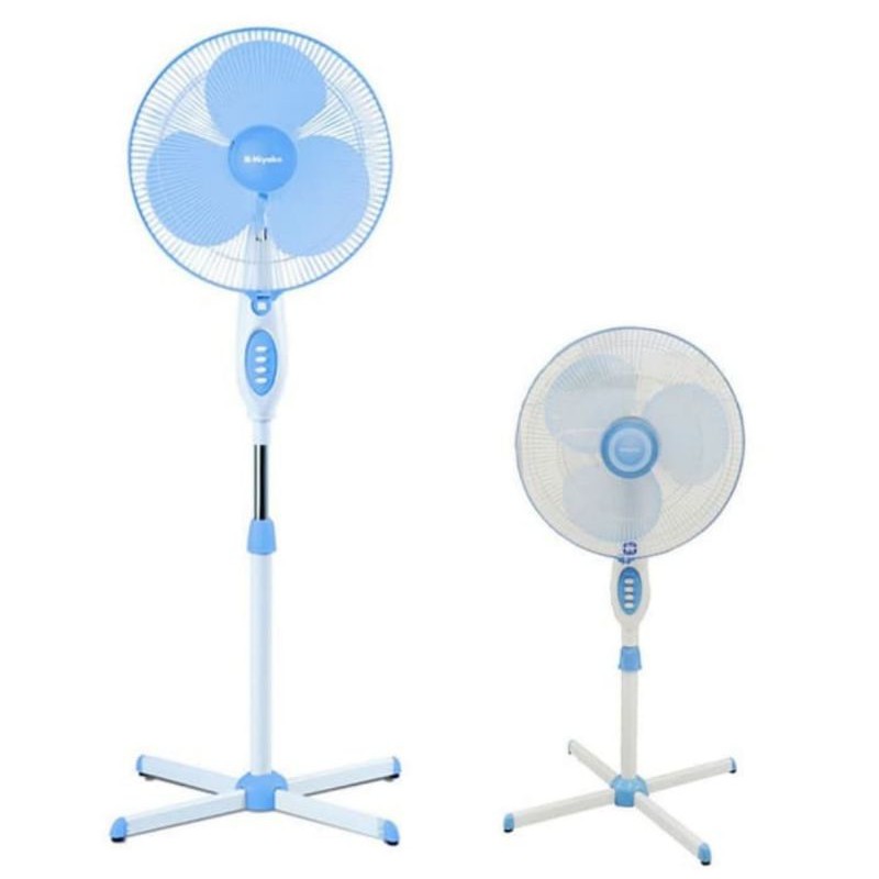 kipas angin miyako 16" 18" electric fan berdiri stand desk dinding wall lantai 16 18 inci besi 1606 
