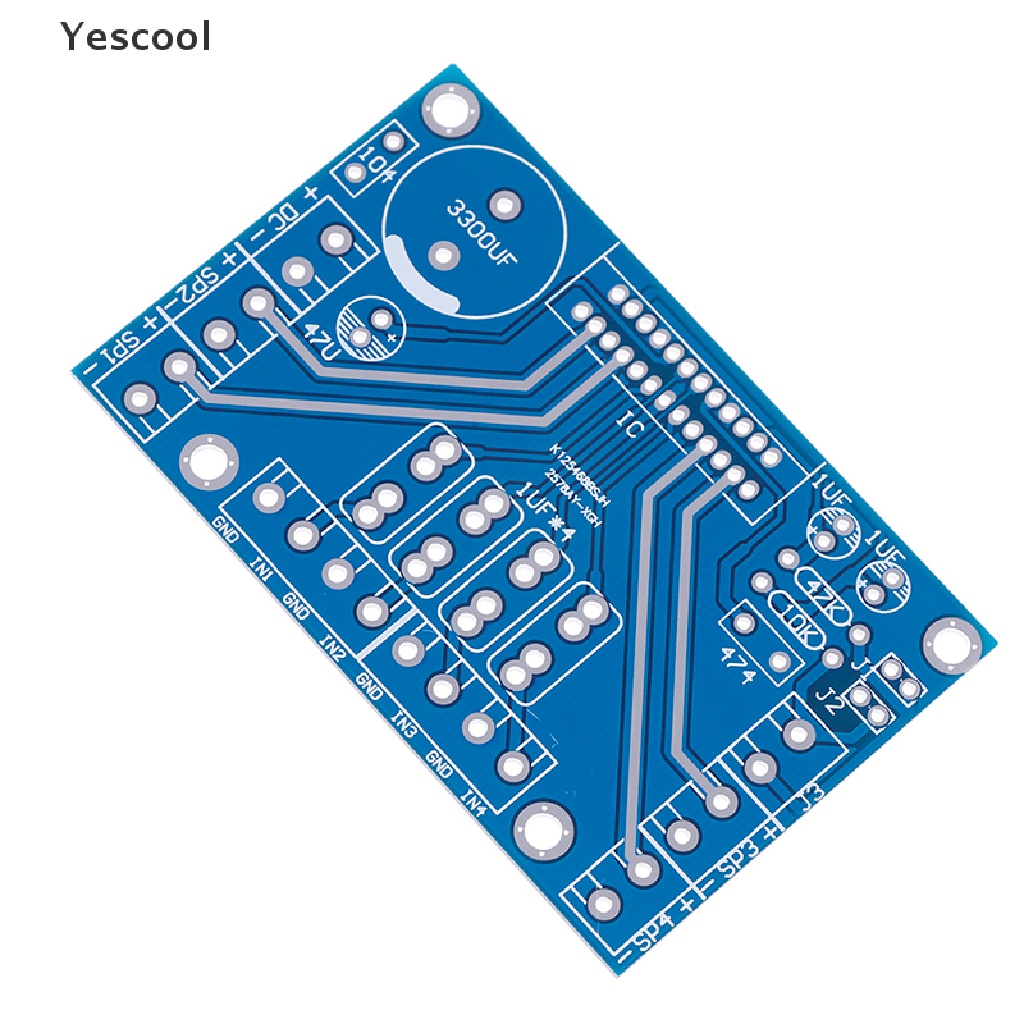 Yescool Power Amplifier TDA7388 Empat channel 4x41W audio DC 12V Untuk Pcmobil