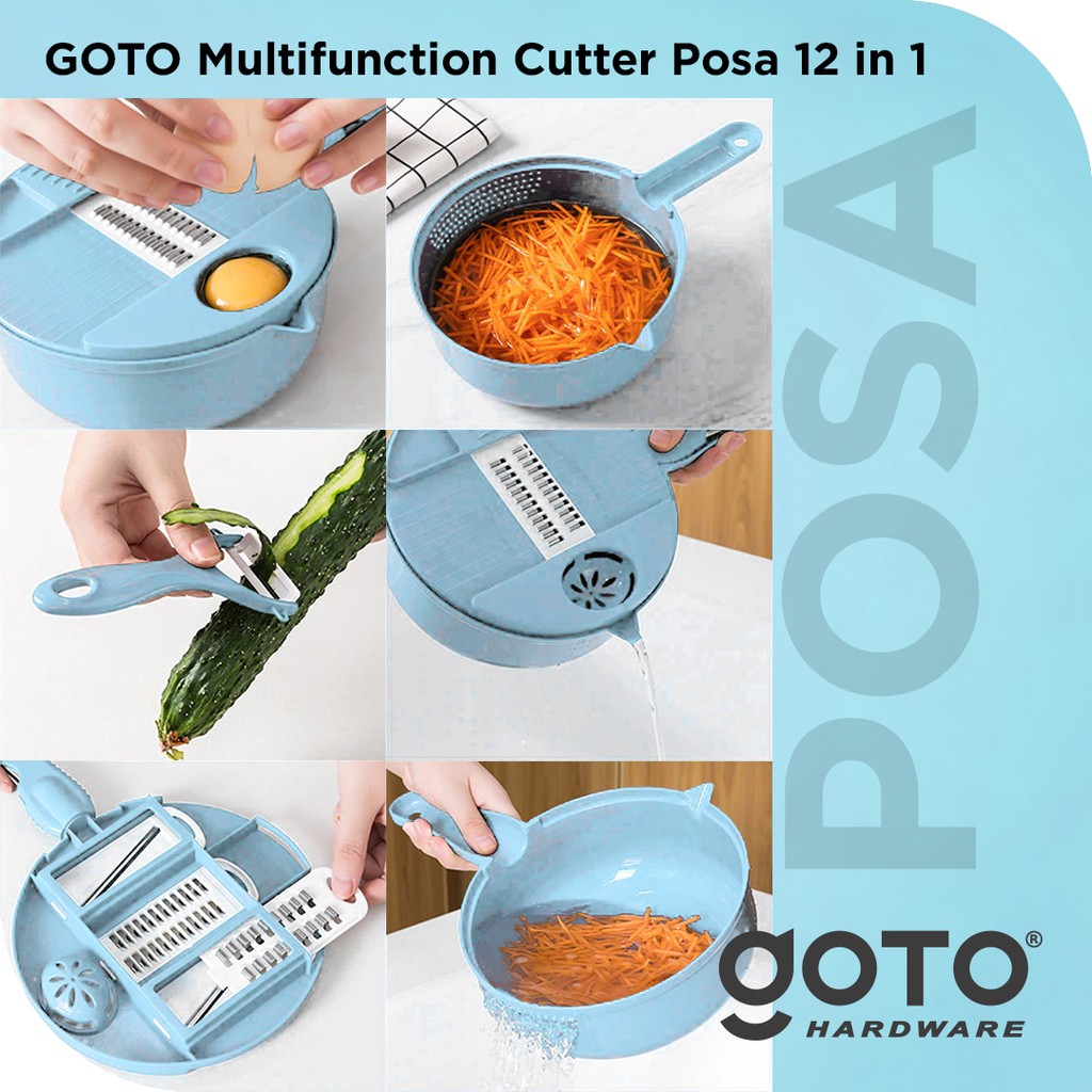 Goto Alat Pemotong Sayur 12 In 1 Multifungsi Cutter Peeler Parutan Serbaguna-2