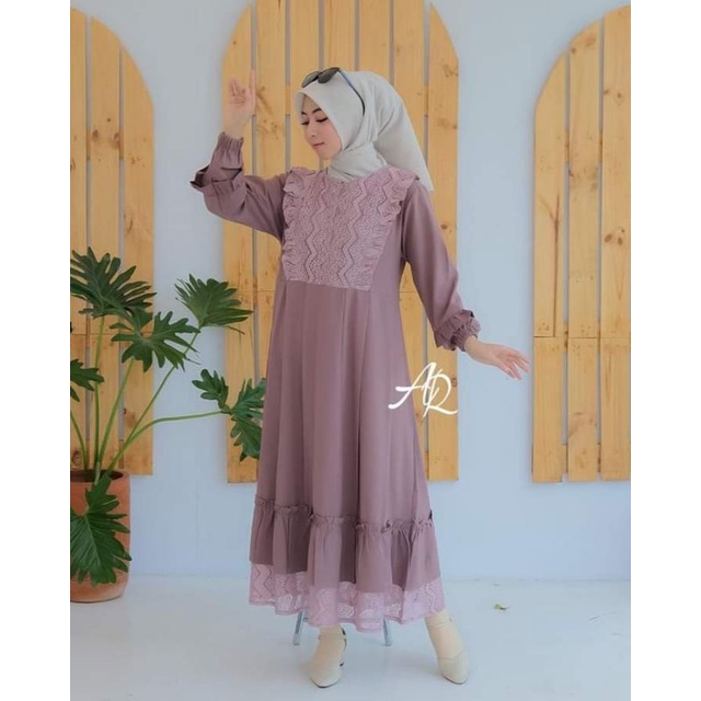 0IVONA MIDI DRESS ORIGINAL by AR  / MIX BRUKAT/ TERBARU/ FASHION MUSLIM / GAMIS AYYARA /