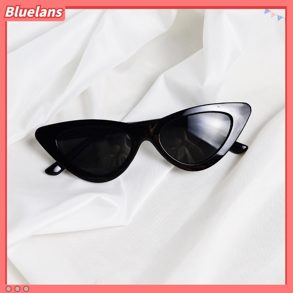 Bluelans Retro Funny Unisex Anti Sun Narrow Cats Eye Plastic Frame Sunglasses Eyewear