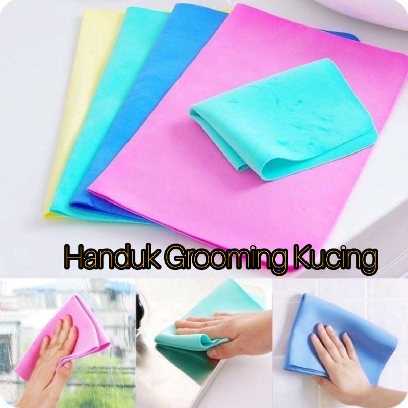 Handuk Kecil Kucing Anjing Kelinci Magic Towel Kain Kanebo Serat Chamois Lap