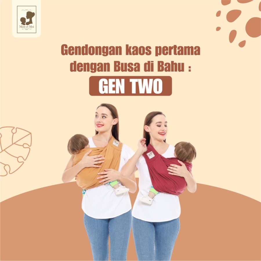 Mere - Geos Gen Two Pastel Series Mere et Moi / Gendongan Kaos Bayi