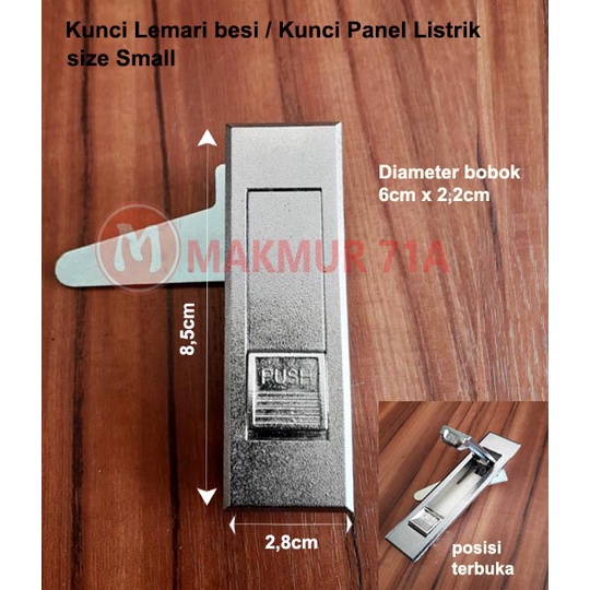 Kunci Lemari Besi SMALL / Kunci Panel Listrik Push Tanpa Kunci