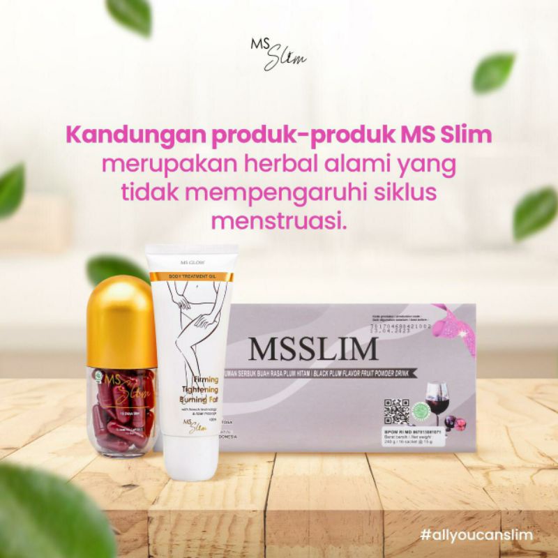 PAKET MS SLIM / SLIMMING CAPSULE MS GLOW & ECER