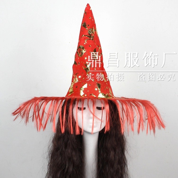 Topi Halloween Rumbai Murah Cosplay Hantu Nenek Sihir Topi Haloween