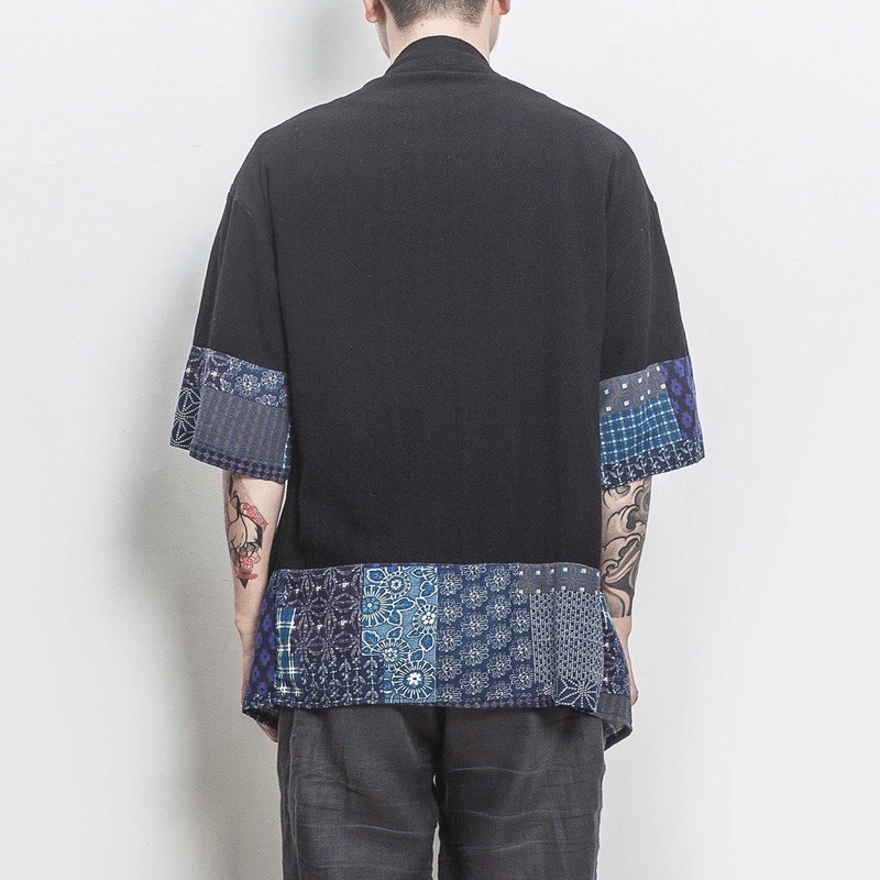 RE11 KIMONO CARDINGAN LINEN IMPORT PRIA WANITA JEPANG VINTAGE BIG OVER SIZE 2XL 3XL 4XL 5XL