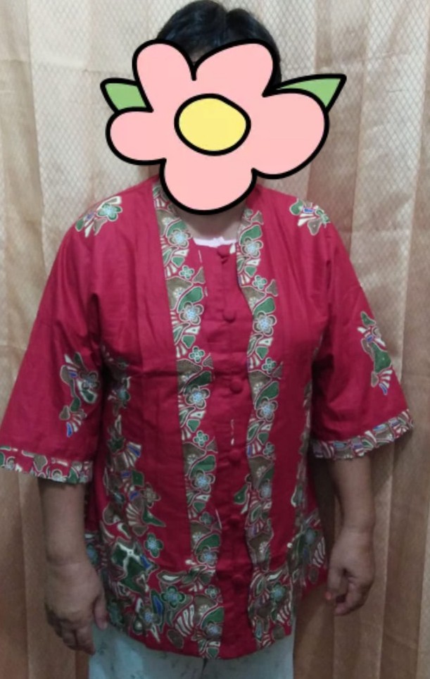 Sarimbit Couple Batik  Blus Wanita Nadine Kerang Merah