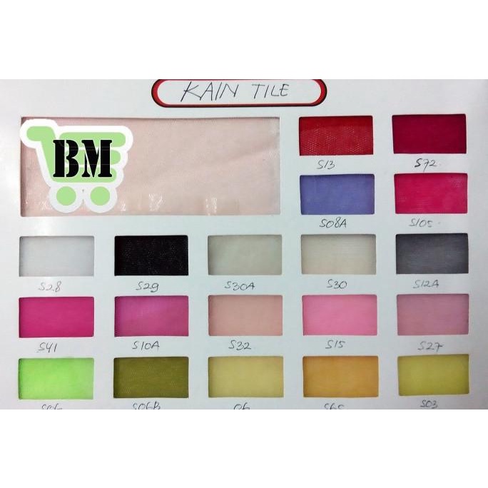 

[BISA COD] Bahan / Kain Tile / Tulle Harga Per Roll isi 50 Yard ( 90 x 125cm )