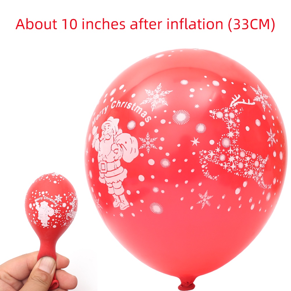 [ 10Pcs 10Inch Christmas Latex Balloons Decoration for Home Party Shopping Mall Hotel Holiday Background ]