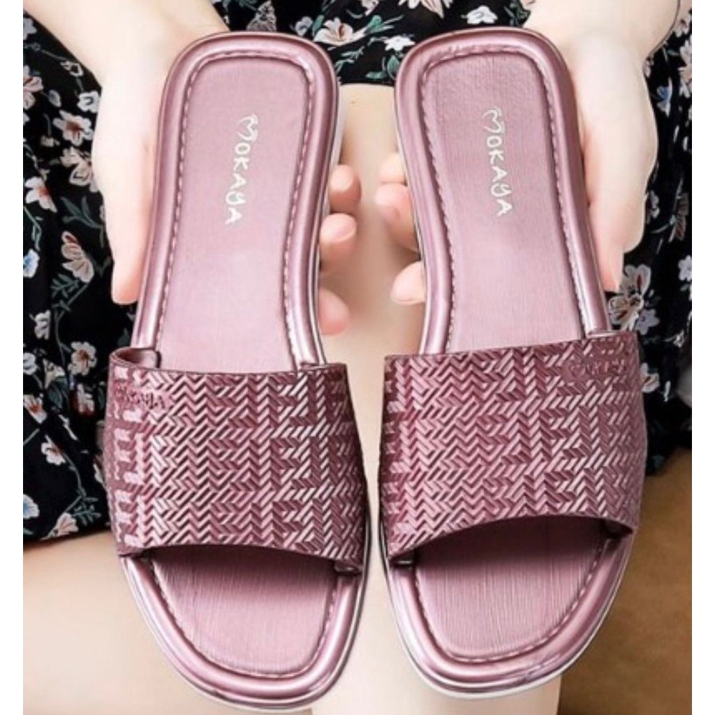 Sandal Slop Jelly Wanita Ban Motif FF 3D Super Mewah Cantik Elegant Import Mokaya / Size 37-41 (8856-90)-SALEM