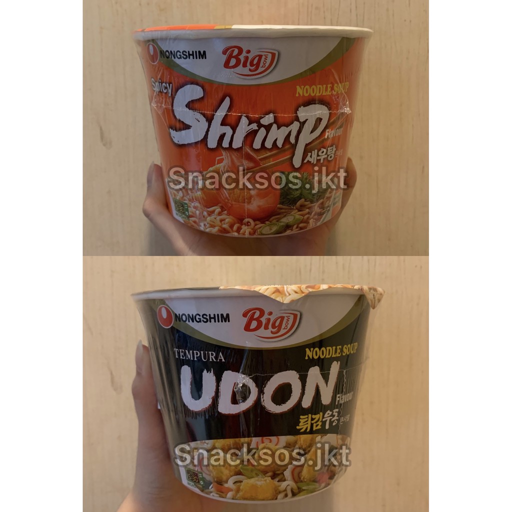 

NONGSHIM BIG BOWL TEMPURA UDON NOODLE / NONGSHIM BIG BOWL NOODLE SPICY SHRIMP