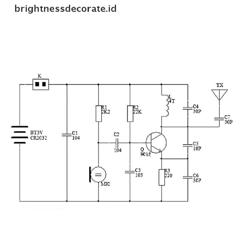 Transmitter Radio Fm Stereo Diy Dengan Mic Dc 3v Untuk Solder