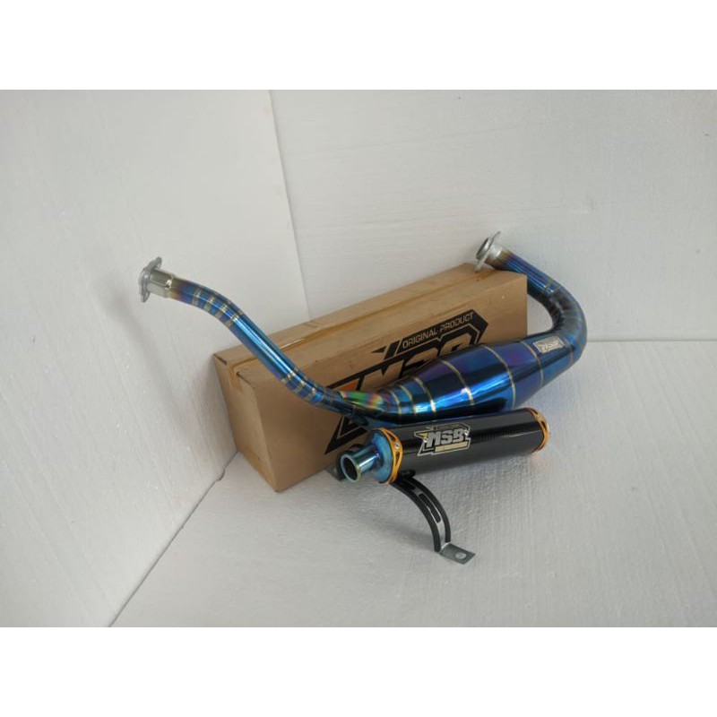 KNALPOT NINJA 150 R RR SS ORIGINAL MSB CARBON BLUEMOON / Knalpot Racing ninja / Knalpot ninja