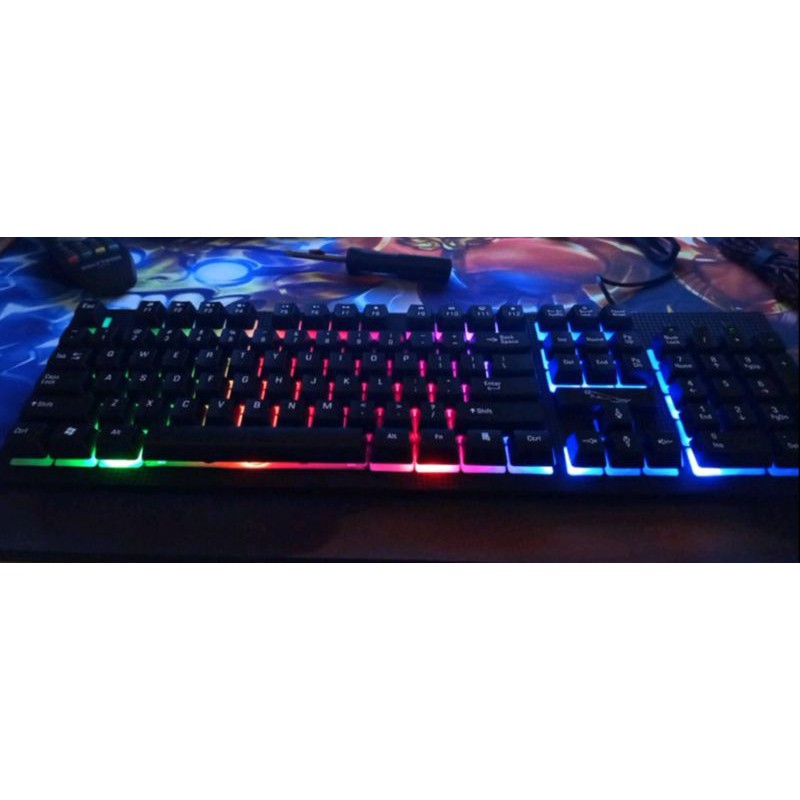 Gaming Keyboard LED RGB Keyboard Leopard lampu G20 komputer game pc wired kabel usb orri