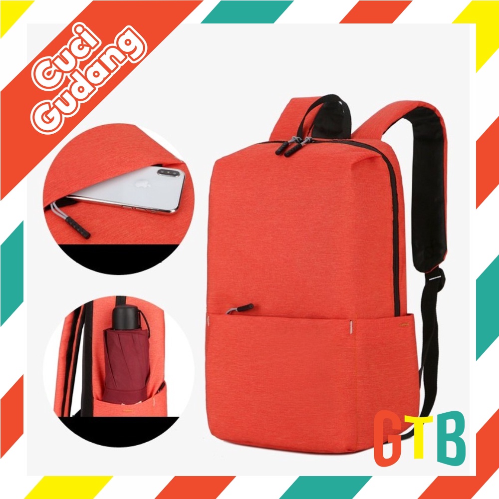 ❤️GTB❤️ P077 Tas Ransel Kanvas Backpack 10L Bag Sports Chest Pack Bags